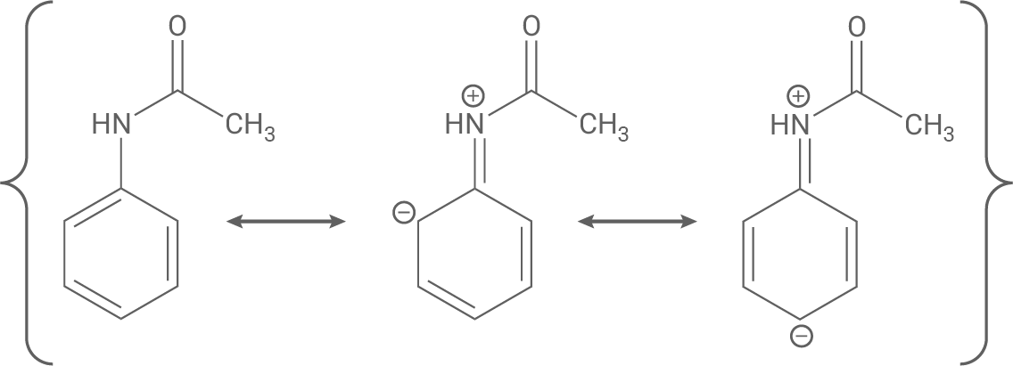 Chemische Strukturformel mit Protonierung und Deprotonierung eines Moleküls.